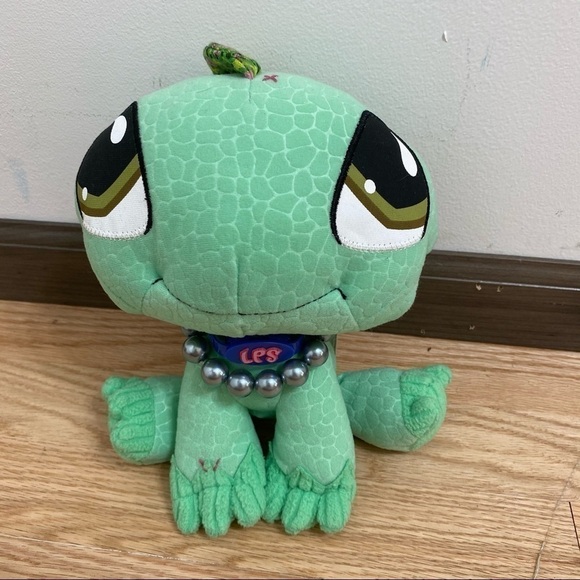 Littlest Pet Shop Iguana NWT Green 2007 Plush Toy - Picture 2 of 6